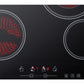 Summit Appliance 24" 230V Black Glass Finish 4-Burner Radiant Cooktop with Digital Touch Control