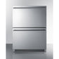 Summit Appliance 24" 3 cu.ft. Panel-Ready & Stainless Steel Cabinet Finish 2-Drawer All-Freezer