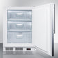 Summit Appliance 24" 3 cu.ft. Stainless Steel/White Finish All-Freezer with Professional Handle - ADA Compliant