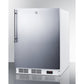 Summit Appliance 24" 3 cu.ft. Stainless Steel/White Finish All-Freezer with Professional Handle - ADA Compliant