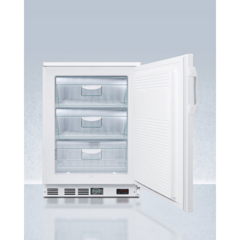 Summit Appliance 24" 3 cu.ft. White Finish Built-In All-Freezer, -35ºC Capable Operation