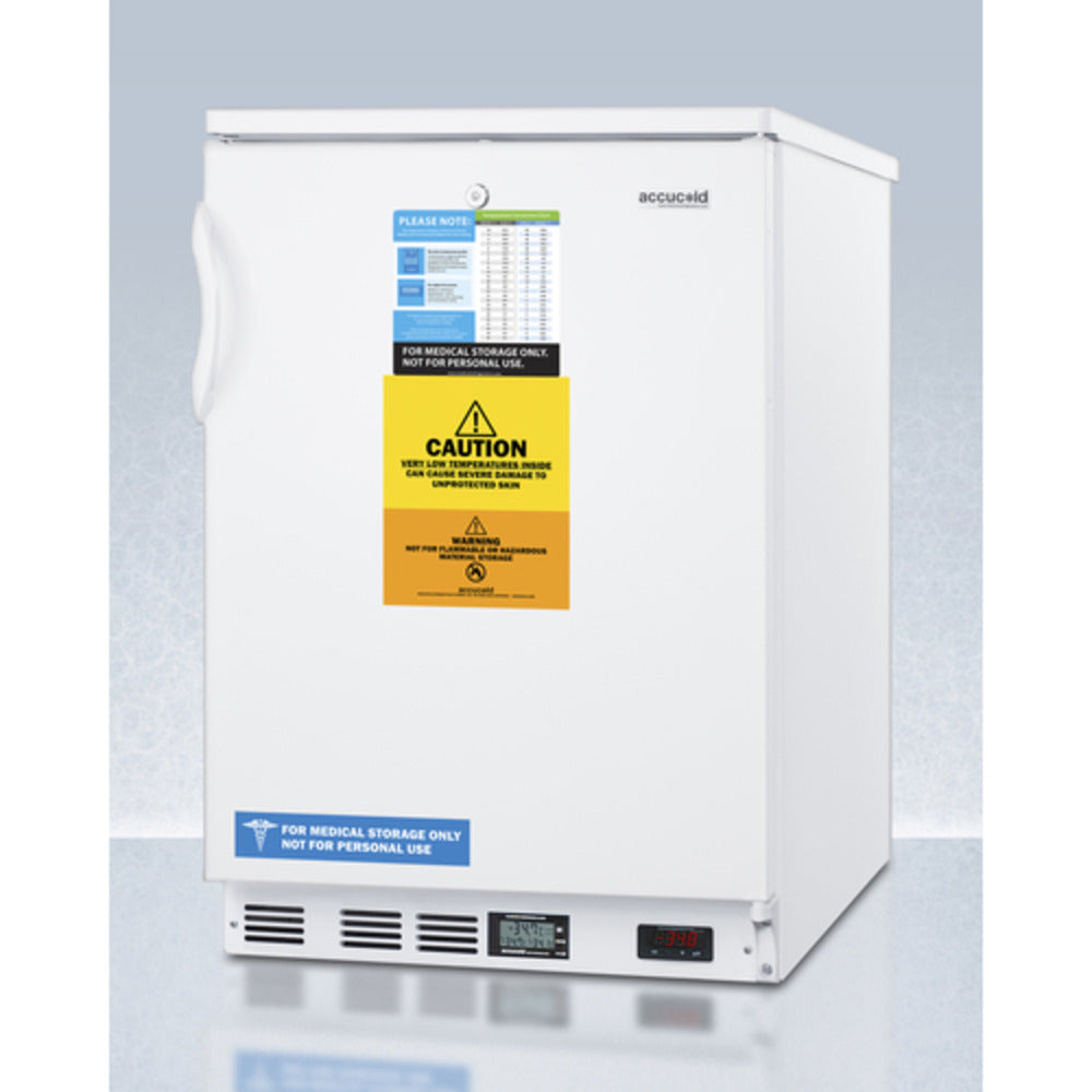Summit Appliance 24" 3 cu.ft. White Finish Built-In All-Freezer, -35ºC Capable Operation