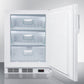 Summit Appliance 24" 3 cu.ft. White Finish Built-In All-Freezer - NSF-7 and ADA Compliant