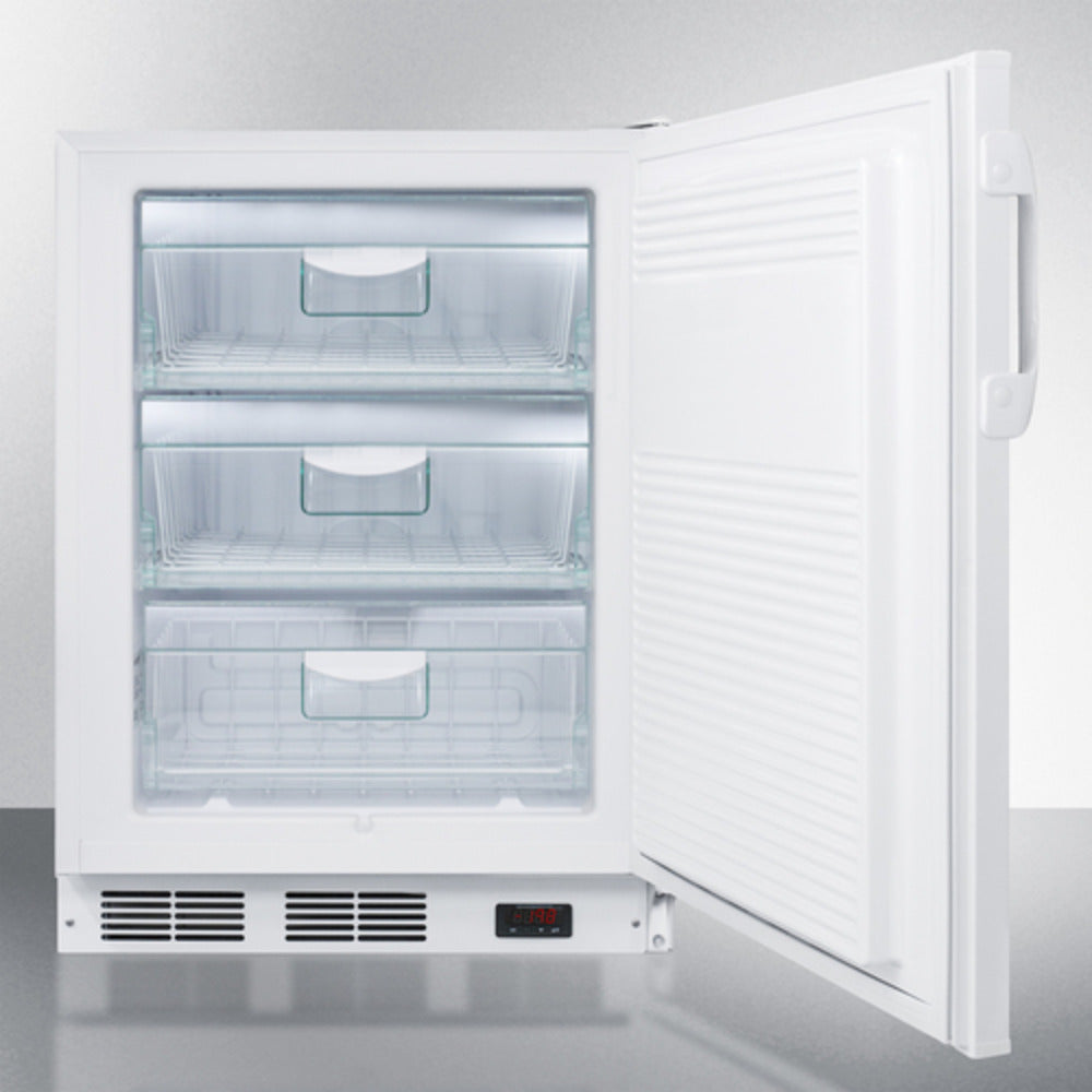 Summit Appliance 24" 3 cu.ft. White Finish Built-In All-Freezer - NSF-7 and ADA Compliant