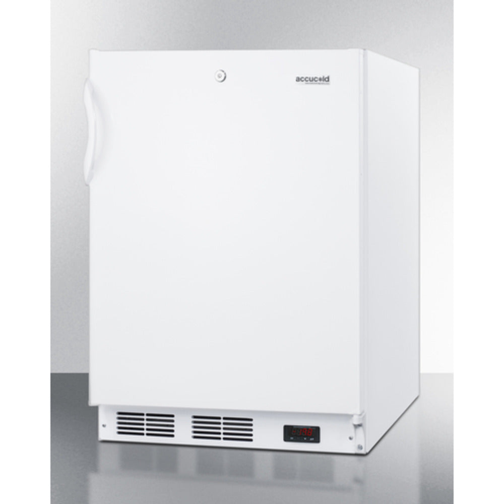 Summit Appliance 24" 3 cu.ft. White Finish Built-In All-Freezer - NSF-7 and ADA Compliant