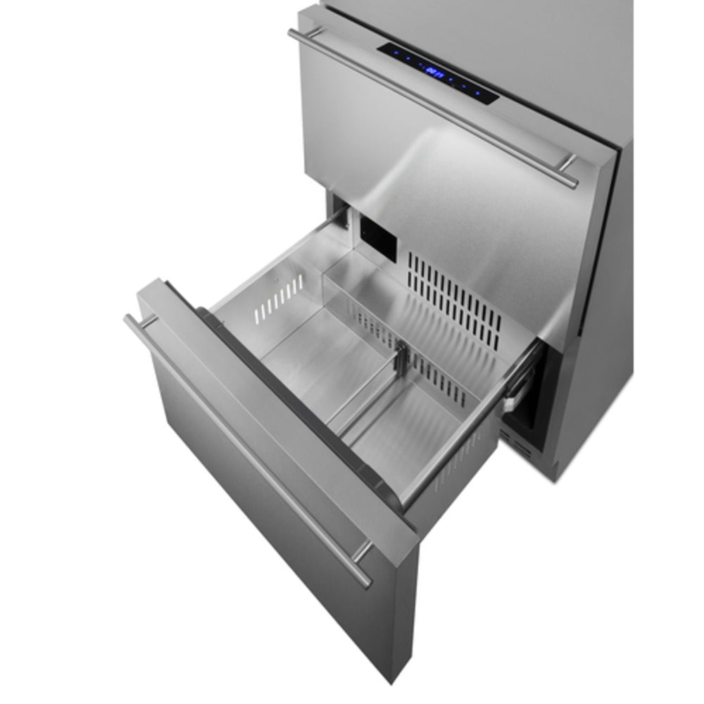 Summit Appliance 24" 4 cu.ft. Panel-Ready/Stainless Steel 2-Drawer Refrigerator-Freezer