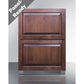 Summit Appliance 24" 4 cu.ft. Stainless Steel/Panel-Ready 2-Drawer All-Freezer