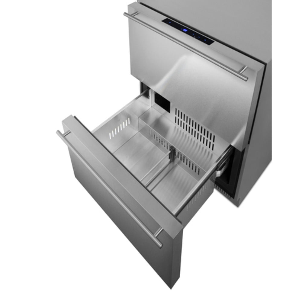 Summit Appliance 24" 4 cu.ft. Stainless Steel/Panel-Ready 2-Drawer All-Freezer