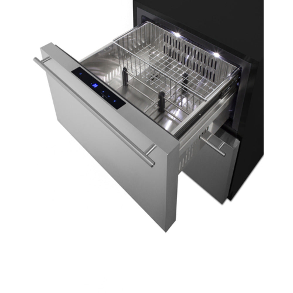 Summit Appliance 24" 4 cu.ft. Stainless Steel/Panel-Ready 2-Drawer All-Refrigerator