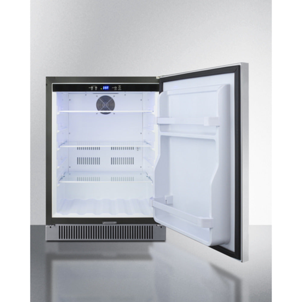 Summit Appliance 24" 5 cu.ft. Stainless Steel Built-In Outdoor All-Refrigerator