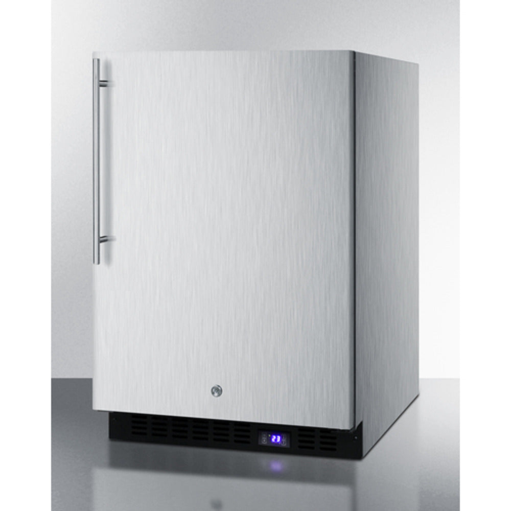 Summit Appliance 24" 5 cu.ft. Stainless Steel Outdoor All-Freezer with Professional Handle