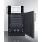 Summit Appliance 24" 5 cu.ft. Stainless Steel/Black Finish Microwave and Refrigerator Combo with Allocator