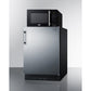 Summit Appliance 24" 5 cu.ft. Stainless Steel/Black Finish Microwave and Refrigerator Combo with Allocator