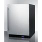 Summit Appliance 24" 5 cu.ft. Stainless Steel/Black Finish Outdoor All-Freezer
