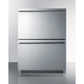Summit Appliance 24" 5 cu.ft. Stainless Steel/Panel-Ready 2-Drawer All-Refrigerator