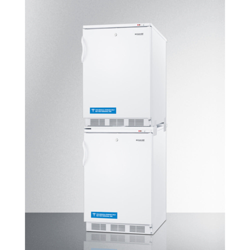 Summit Appliance 24" 7 cu.ft. White Finish Stacked All-Freezers