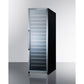 Summit Appliance 24" Black Finish Built-In 171 Bottles Single Zone Wine Cellar