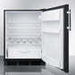 Summit Appliance 24" Black Finish Built-In All-Refrigerator - ADA Compliant