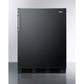 Summit Appliance 24" Black Finish Built-In All-Refrigerator - ADA Compliant