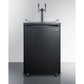 Summit Appliance 24" Black Finish Built-In Dual Tap Kegerator - NSF-7 Standards