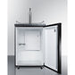 Summit Appliance 24" Black Finish Freestanding Beer Single Tap Kegerator - NSF-7 Standards