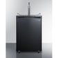 Summit Appliance 24" Black Finish Freestanding Beer Single Tap Kegerator - NSF-7 Standards