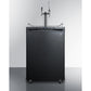 Summit Appliance 24" Black Finish Freestanding Coffee Dual Tap Kegerator - NSF-7 Standards