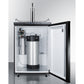 Summit Appliance 24" Black Finish Freestanding Cold Brew Coffee Single Tap Kegerator - NSF-7 Standards