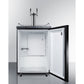 Summit Appliance 24" Black Finish Freestanding Dual Tap Kegerator - NSF-7 Standards