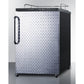 Summit Appliance 24" Black Finish Kegerator Only with Diamond Plate Door