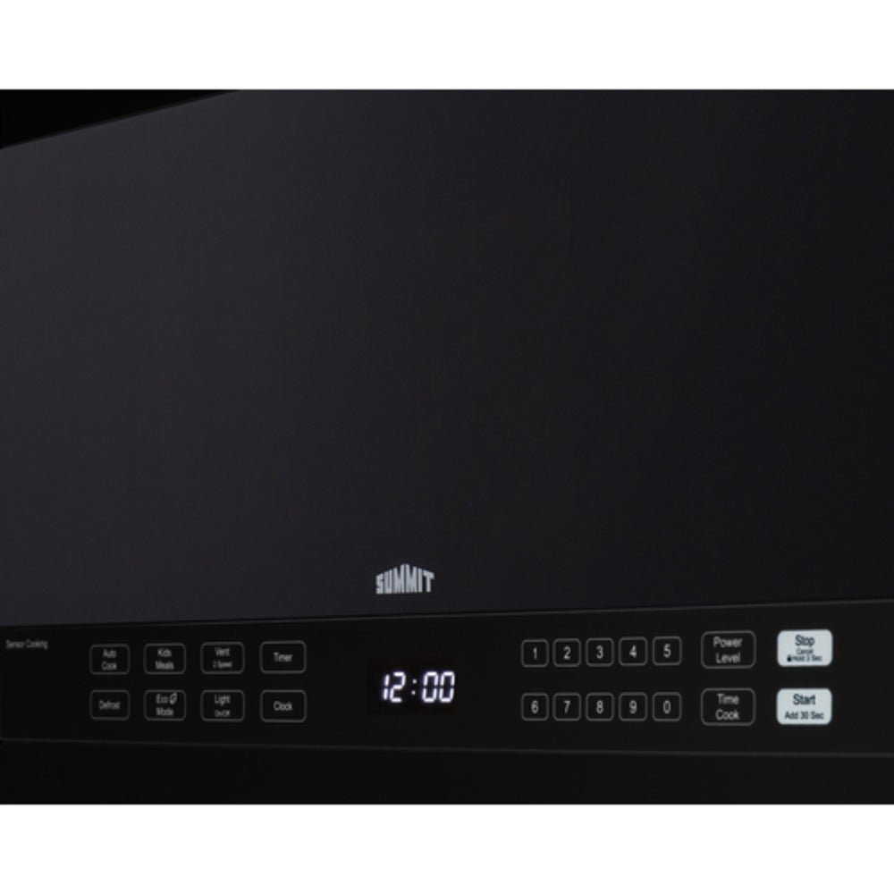 Summit Appliance 24" Black Finish Over-the-Range Microwave