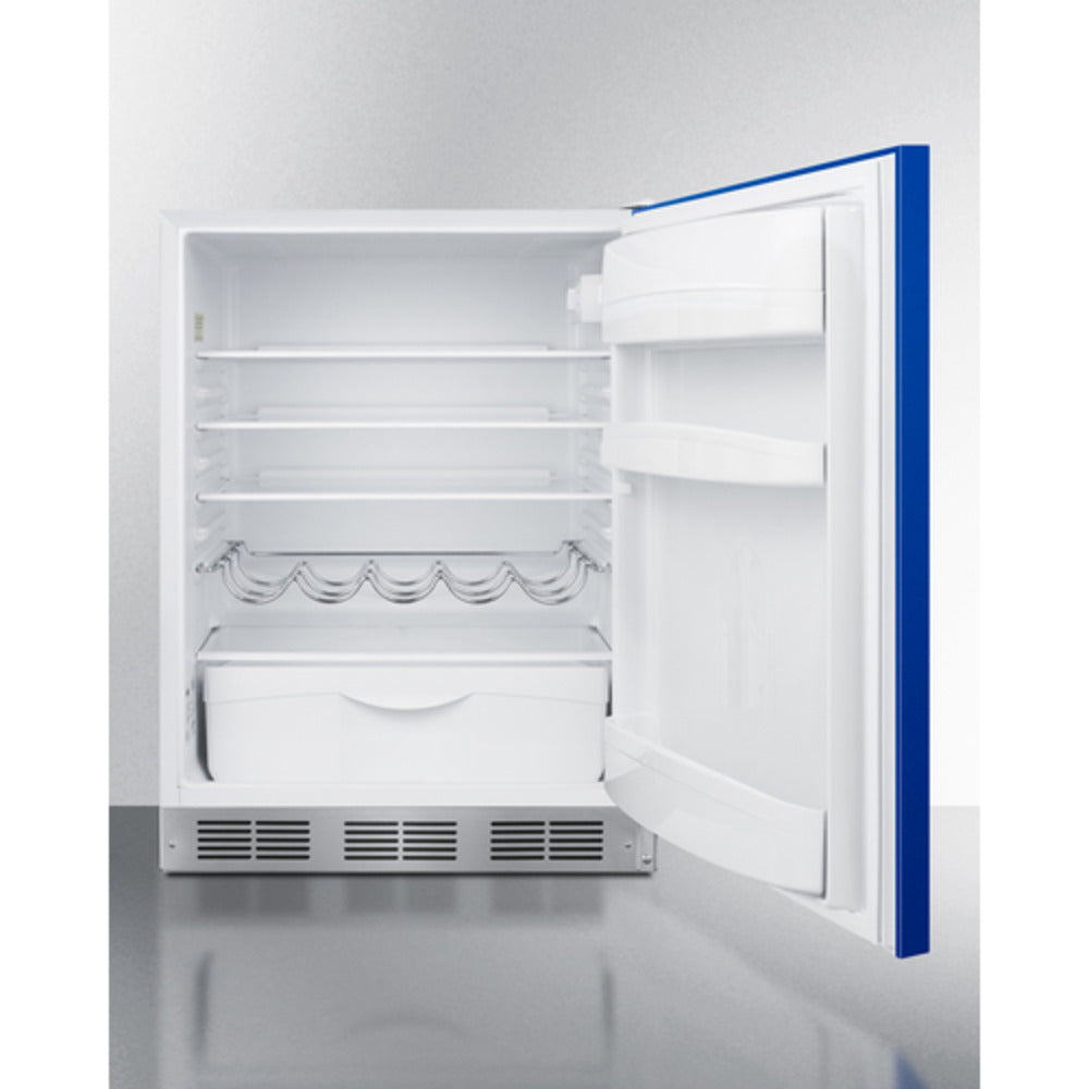 Summit Appliance 24" Blue/White Finish All-Refrigerator - ADA Compliant