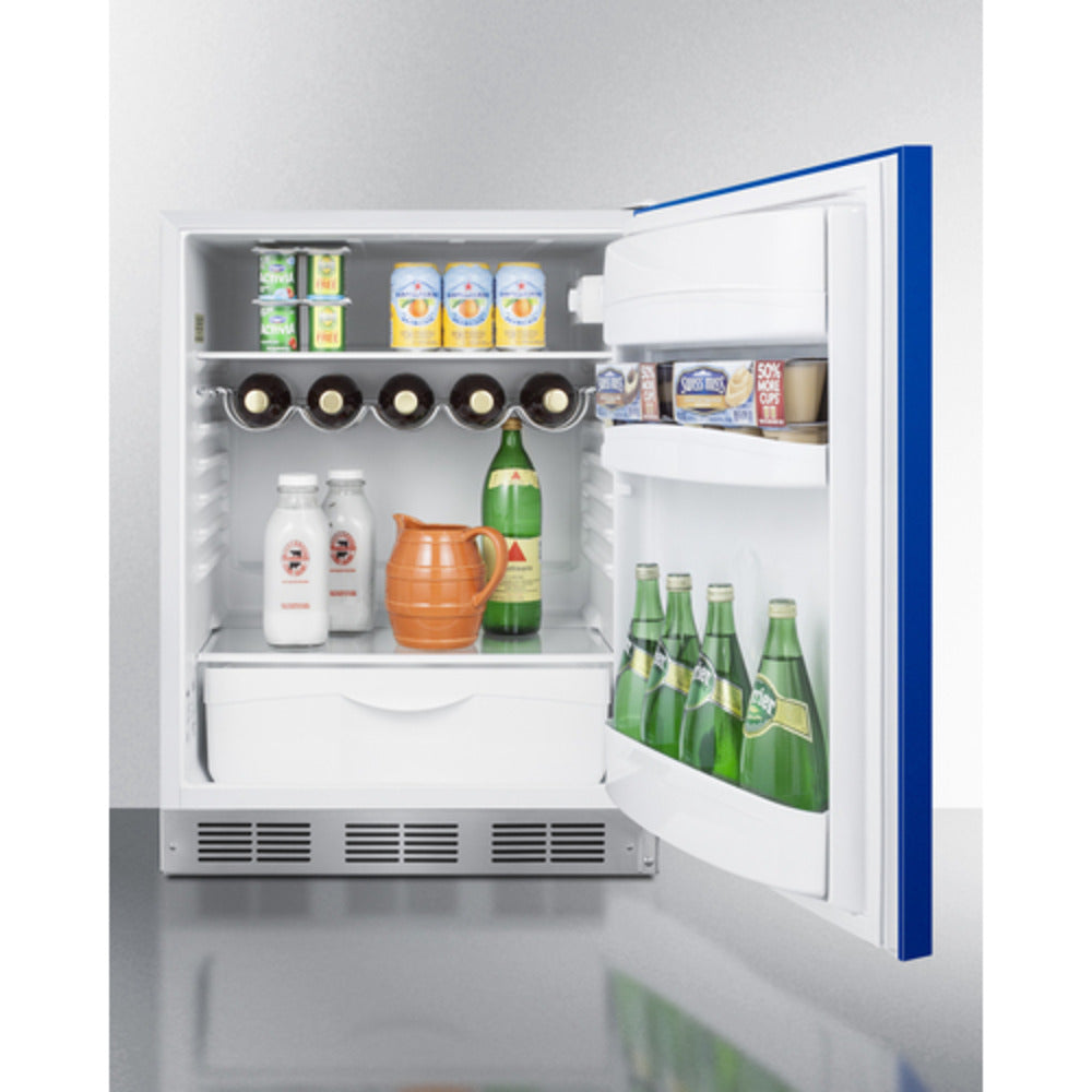 Summit Appliance 24" Blue/White Finish All-Refrigerator - ADA Compliant