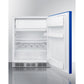 Summit Appliance 24" Blue/White Finish Refrigerator-Freezer - ADA Compliant
