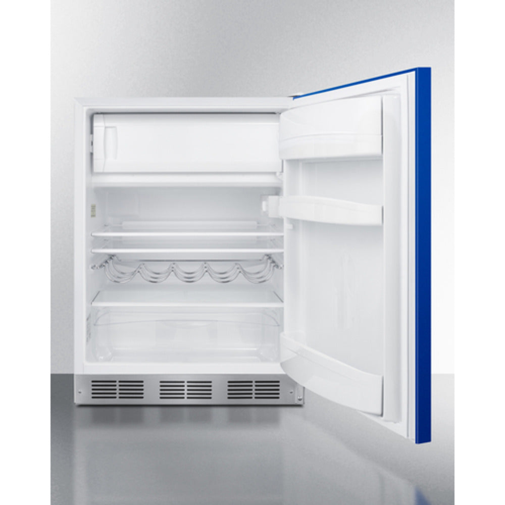 Summit Appliance 24" Blue/White Finish Refrigerator-Freezer - ADA Compliant