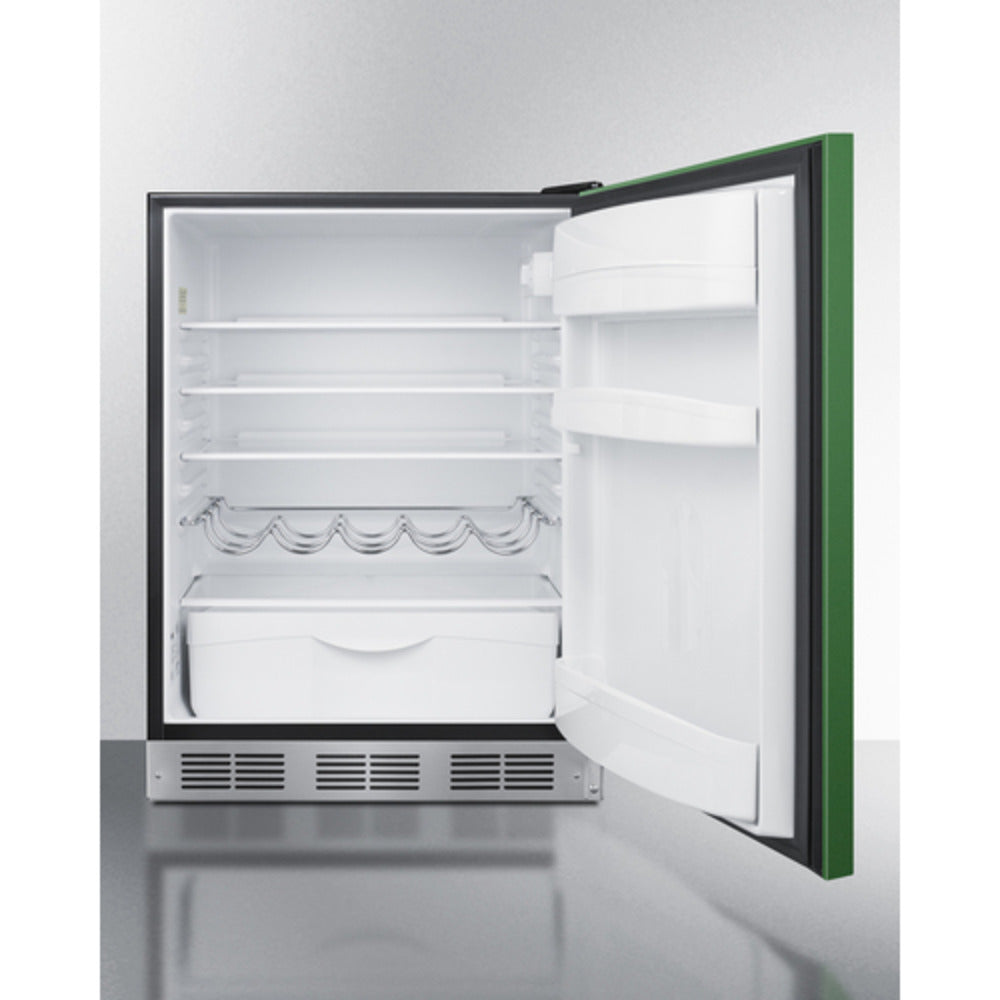 Summit Appliance 24" Green/Black Finish All-Refrigerator