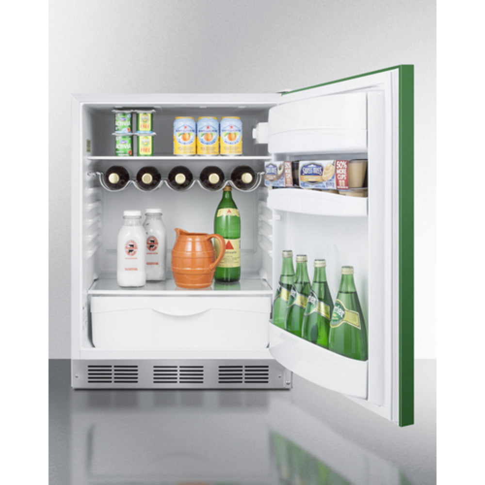 Summit Appliance 24" Green/White Finish All-Refrigerator - ADA Compliant