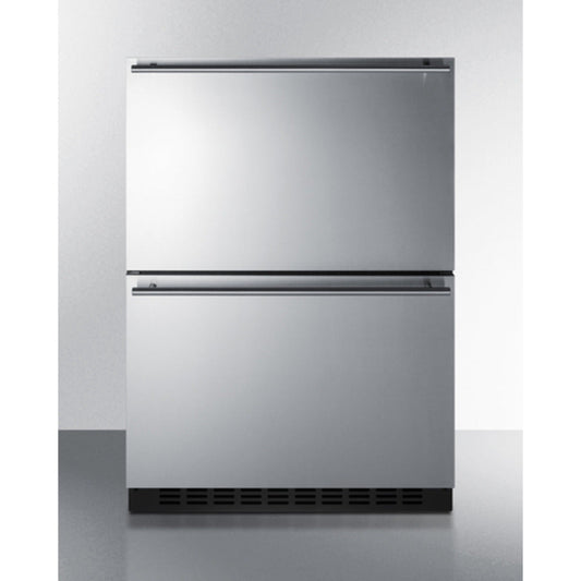 Summit Appliance 24" Panel-Ready & Black Cabinet Finish 2-Drawer All-Freezer
