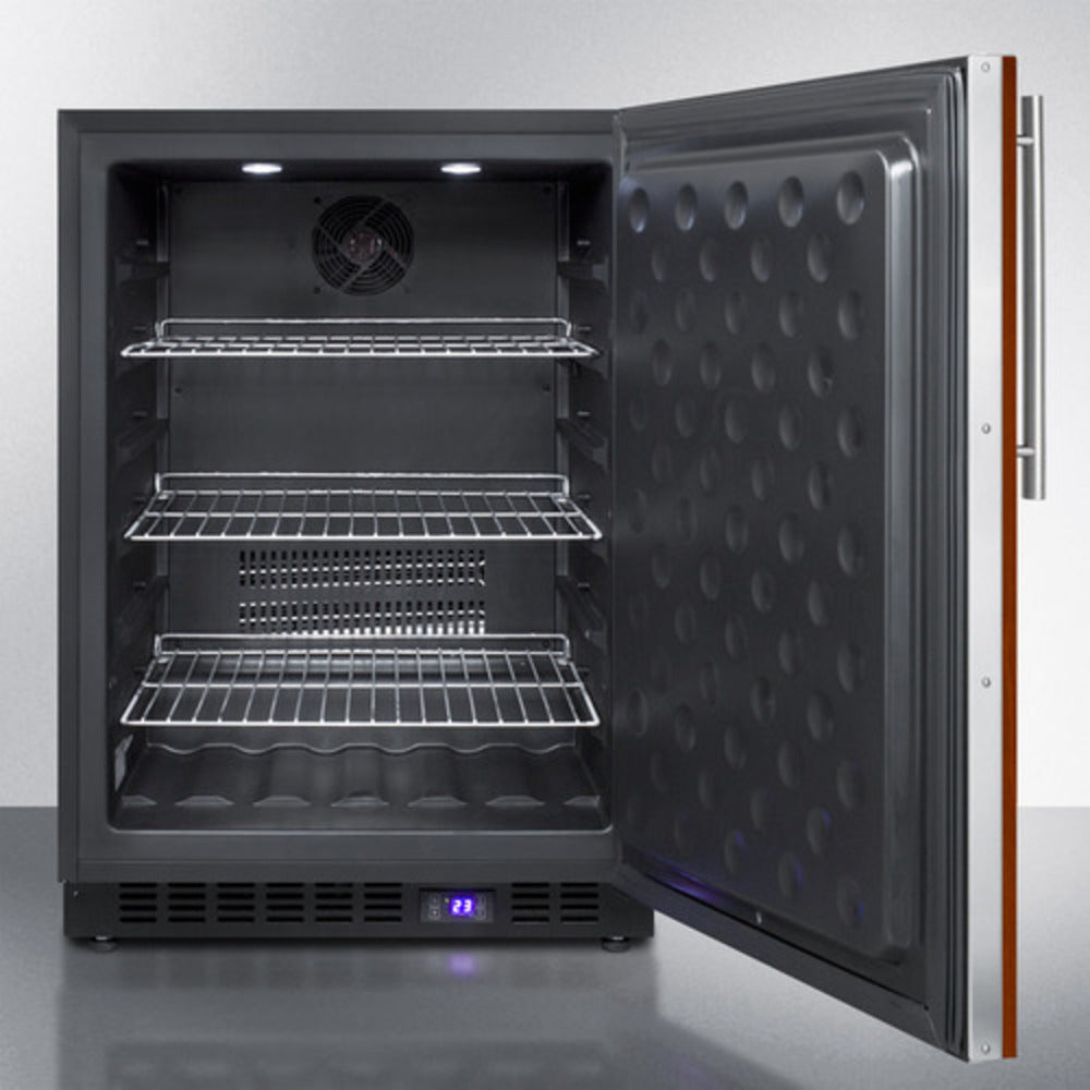 Summit Appliance 24" Panel-Ready/Black Finish Built-In All-Freezer
