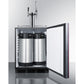 Summit Appliance 24" Panel-Ready/Black Finish Built-In Nitro/Cold Brew Coffee Twin Tap Kegerator - ADA Compliant