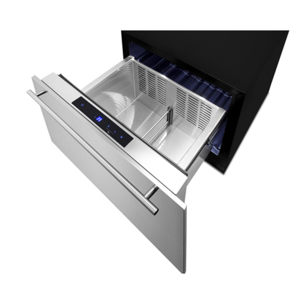 Summit Appliance 24" Panel-Ready/Stainless Steel Finish Built-In Drawer Refrigerator