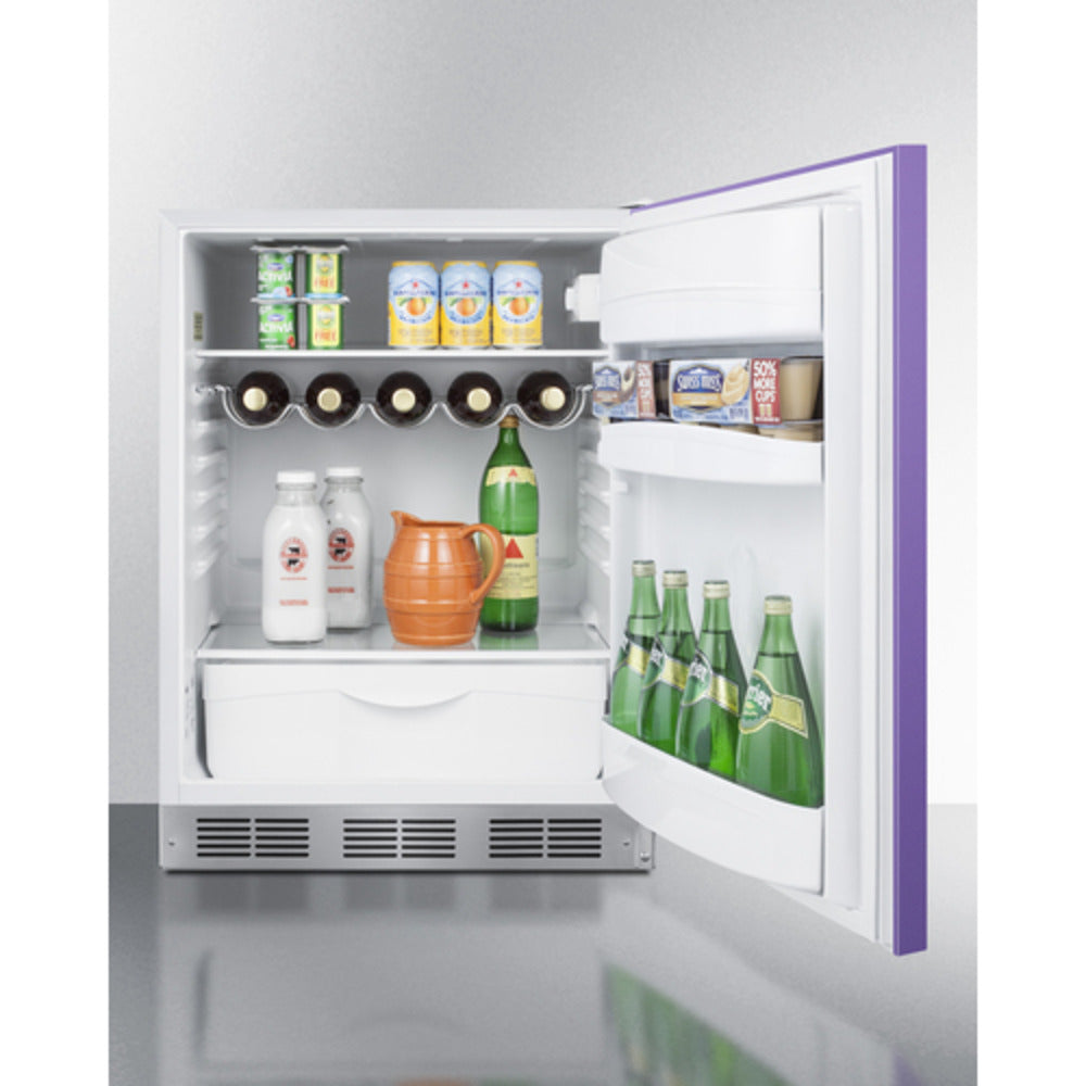 Summit Appliance 24" Purple/White Finish All-Refrigerator - ADA Compliant