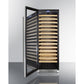 Summit Appliance 24" Stainless Steel Built-In 165 Bottles Single Zone Wine Cellar with Left Door Handle
