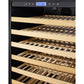 Summit Appliance 24" Stainless Steel Built-In 165 Bottles Single Zone Wine Cellar with Left Door Handle