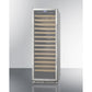 Summit Appliance 24" Stainless Steel Built-In 165 Bottles Single Zone Wine Cellar with Left Door Handle