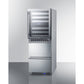 Summit Appliance 24" Stainless Steel Dual-Zone Wine Cellar and 2-Drawer All-Refrigerator Combo