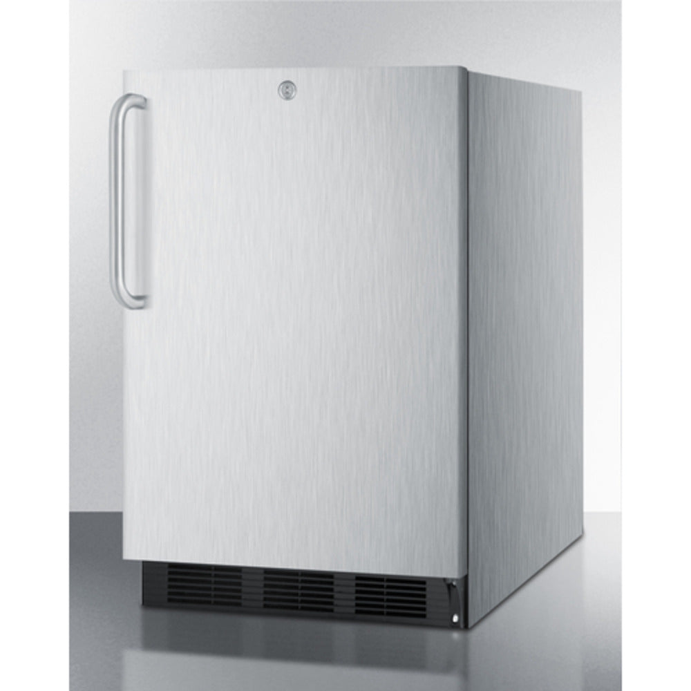 Summit Appliance 24" Stainless Steel Outdoor All-Refrigerator with Towel Bar Handle - ADA Compliant