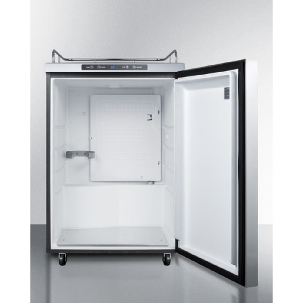 Summit Appliance 24" Stainless Steel Outdoor Kegerator Only with Profesional Horizontal Handle - NSF-7 Standards
