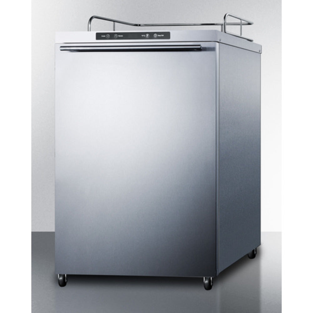 Summit Appliance 24" Stainless Steel Outdoor Kegerator Only with Profesional Horizontal Handle - NSF-7 Standards