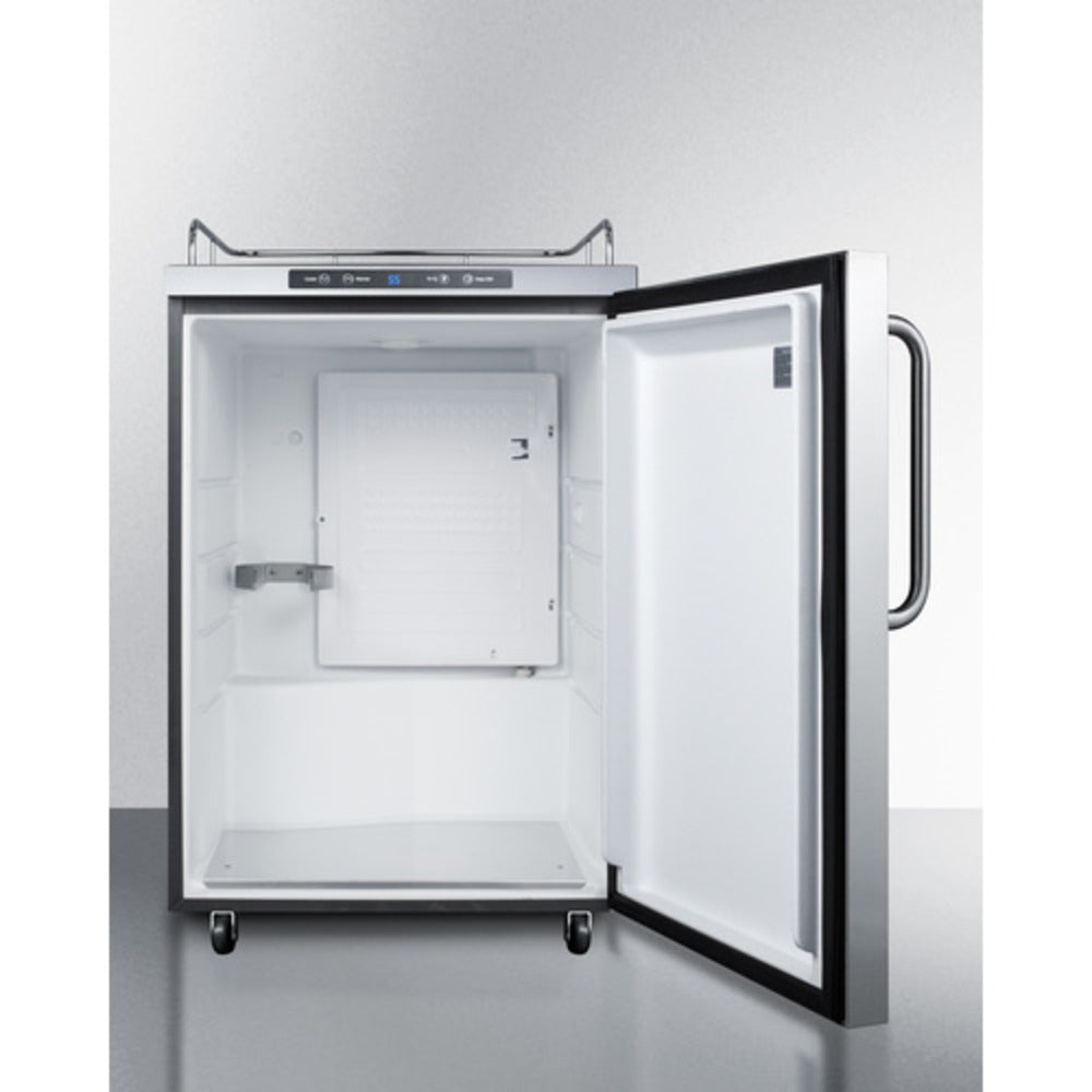 Summit Appliance 24" Stainless Steel Outdoor Kegerator Only with Towel Bar Handle - NSF-7 Standards